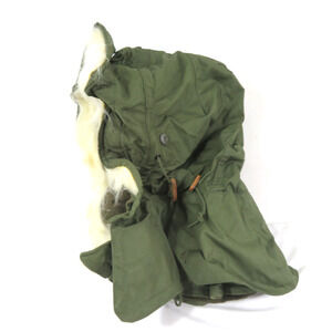 Winter Hood Synthetic Fur Ruff Extreme Cold Weather OG107 Military Vintage